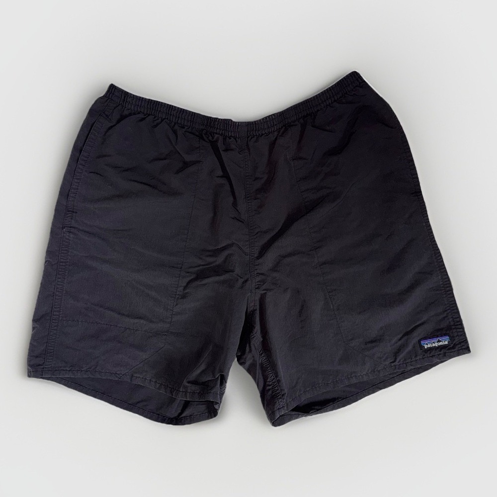 Patagonia Baggies Shorts Long 7" Mens XL Black Net Plus Swim Trunks Mesh Liner